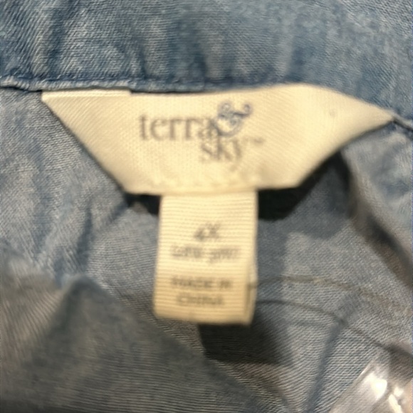 Maxi Shirt Dress with Side Pockets Sizes 4X - Picture 5 of 5